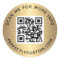 QR code custom text golden gradient