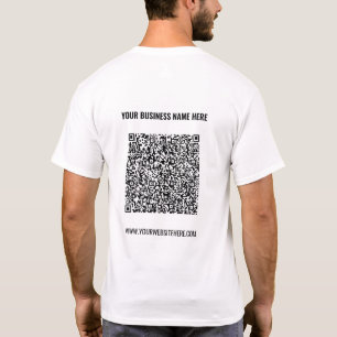 QR Code Custom Text Promotional Business T-Shirt