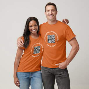 QR Code Custom Text Special Message T-Shirt Gift