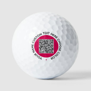 QR Code Custom Text Stamps Golf Balls Template