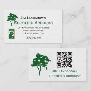 QR Code Custom Tree Arborist Business Card
