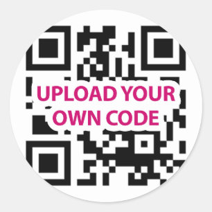 QR Code Customizable Classic Round Sticker