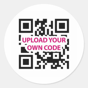QR Code Customizable Classic Round Sticker