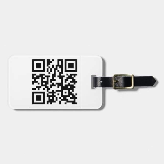 QR Code Derrick the Artist Luggage Tag (Front Horizontal)