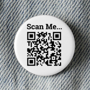 QR Code Design 1 Inch Round Button