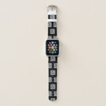 QR code Design Apple Watch Band - Black