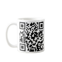 QR code Design Coffee Cup- Best on Black or Light