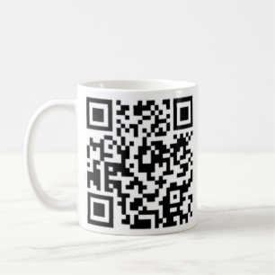QR code Design Coffee Cup- Best on Black or Light Mug