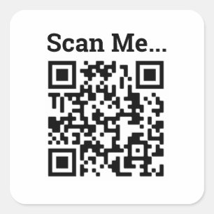 QR Code Design for Smart Phone Scanning Square Sticker