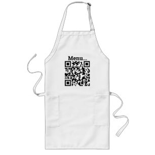 QR Code Design Menu Long Apron
