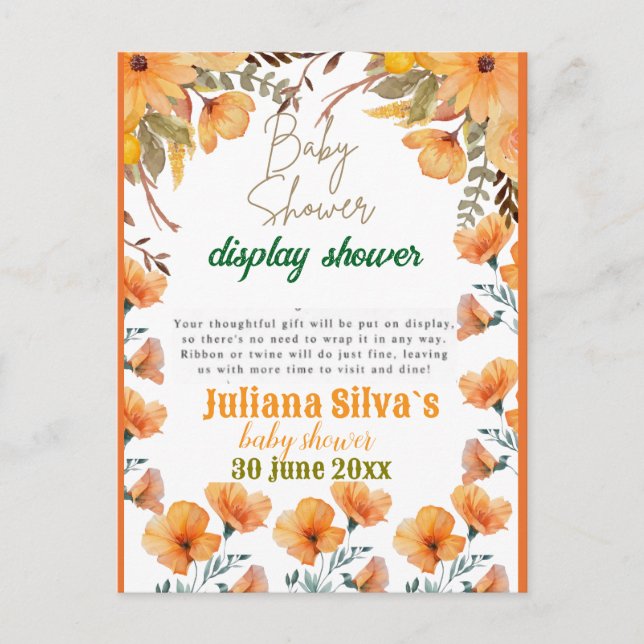  qr code display baby shower Postcard (Front)