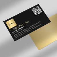 QR code elegant professional gold custom logo