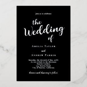 QR Code Elegant Script Calligraphy Simple Wedding