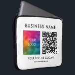 QR Code Elegant Upload Business Logo Here Trendy Laptop Sleeve<br><div class="desc">Custom Template Business Company Corporate Logo Name Here QR Code Elegant Modern Promotional Electronics Bags / Tablet & Laptop Cases / Laptop Sleeves / Neoprene Laptop Sleeve 15 inch.</div>