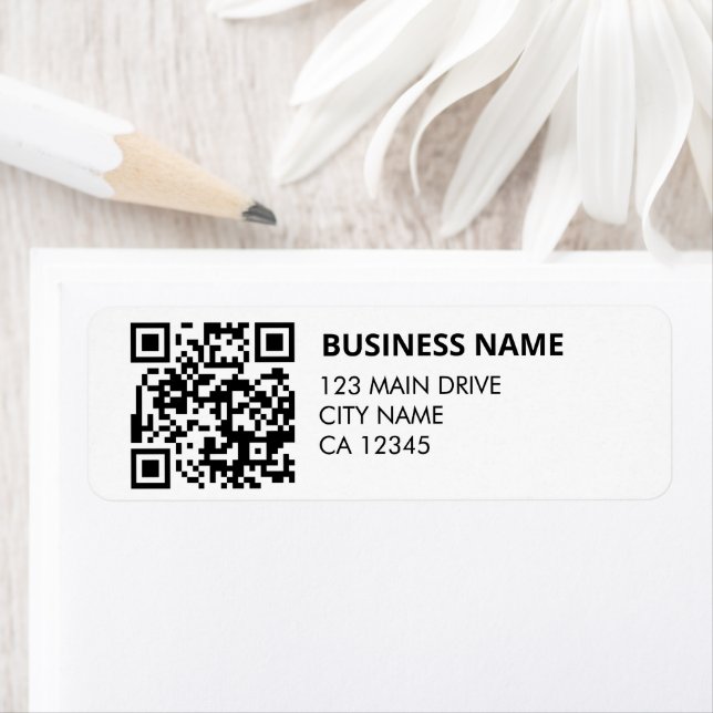 QR Code entreprise Retour d'adresse professionnell (En situation)