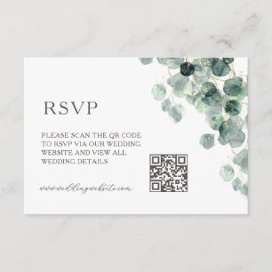 QR Code    Eucalyptus Leave Enclosure Card