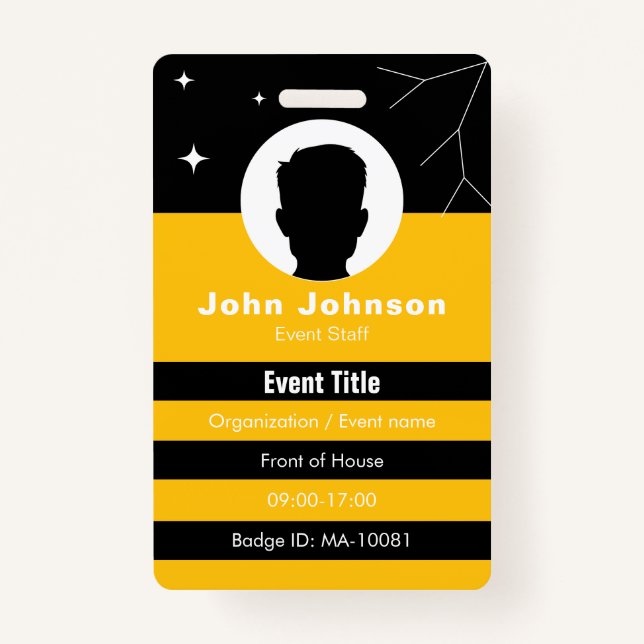 QR code event badge • Colored digital employee ID  (Front)