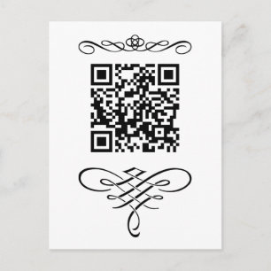 QR code flourish Postcard