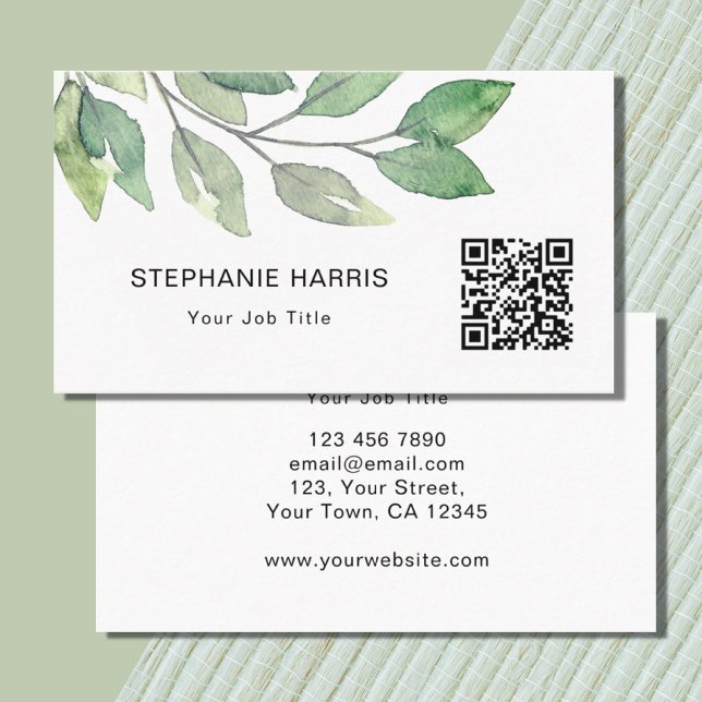 QR Code Foliage Business Card (Creator Uploaded)