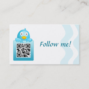 QR Code Follow Me Business Card Template