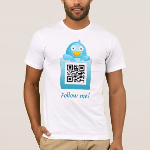 QR Code Follow Me T-Shirt Template