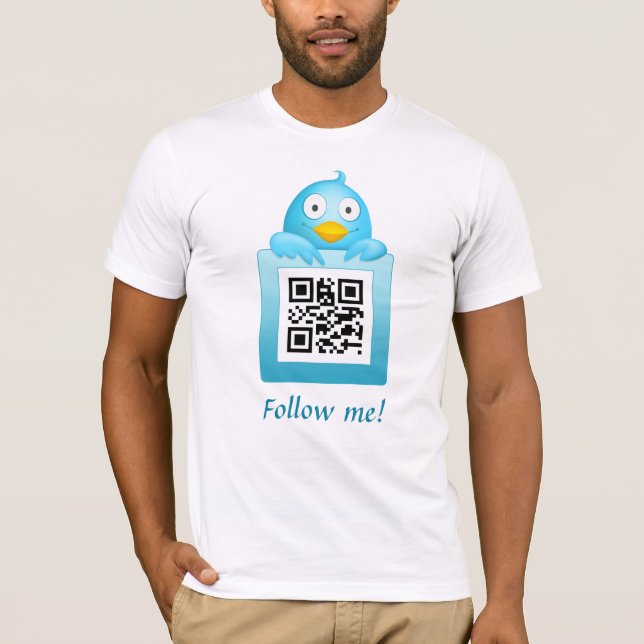 QR Code Follow Me T-Shirt Template (Front)