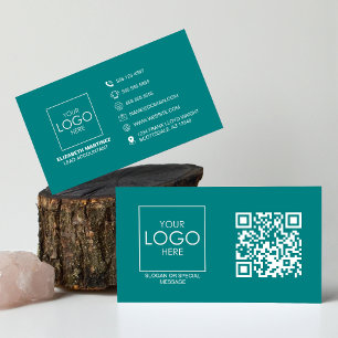 QR Code Front and Back Business Logo Professional Card
