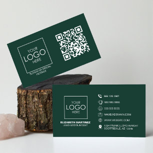 QR Code Front and Back Business Logo Professional Card