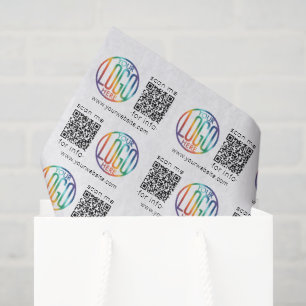 QR Code Generator & Business Logo Modern Promo Tissue Paper