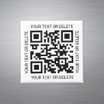 QR Code Generator Modern Business Promotional Swag Magnet<br><div class="desc">Share any website with a custom scannable QR code square magnet. To create your own QR code using the generator, simply type the website URL into the template. All wording is simple to personalize or delete, and the colours and font style also are easy to change using the Zazzle design...</div>