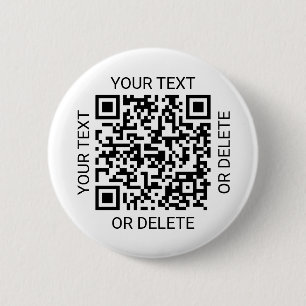 QR Code Generator Promotional Website Simple White 2 Inch Round Button