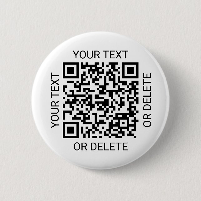 QR Code Generator Promotional Website Simple White 2 Inch Round Button (Front)