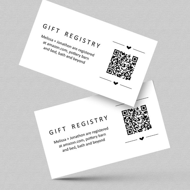QR Code Gift Registry Card Insert (Creator Uploaded)