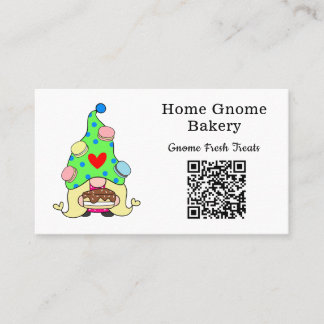 QR Code Gnome Hometown Bakery White Business Card