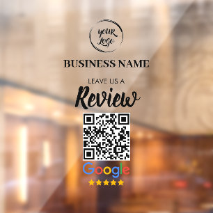 Qr Code Google Reviews Business Review Window Cling