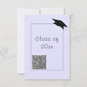 QR Code Graduation Invitation Your Colours and Fon