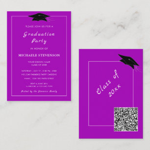 QR Code Graduation Invitations Example Your Colour