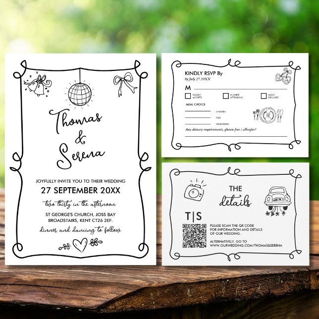 QR Code Hand Drawn Doodle RSVP Response (Creator Uploaded)