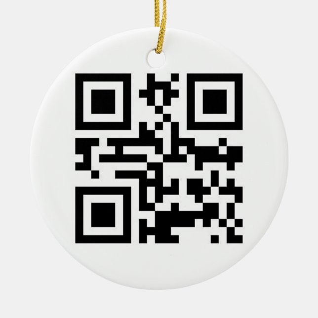 QR Code - Happy Holidays! Ceramic Ornament (Front)