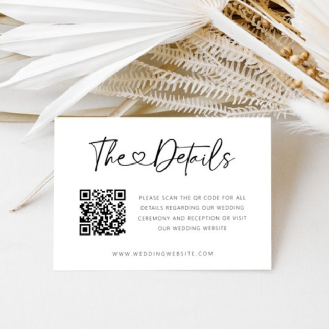 QR Code Heart Font Minimal Enclosure Card (Creator Uploaded)