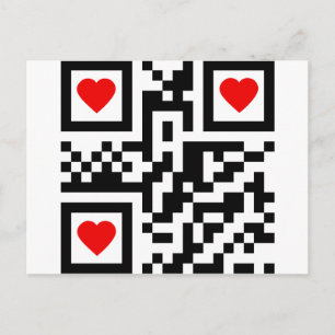 QR-Code-I-Love-You Postcard