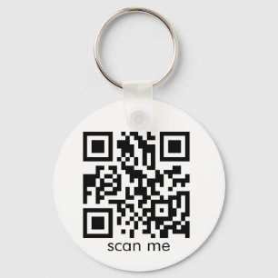 QR Code If Lost Scannable  Keychain