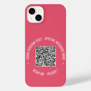 QR Code Info Custom Text Special Message Gift iPhone 14 Plus Case