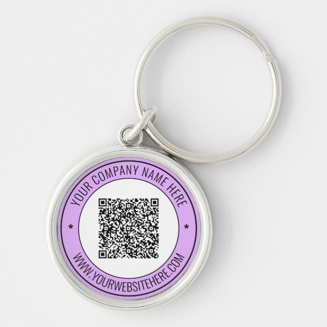 QR Code Info Name Website Keychain - Promotional (Front)