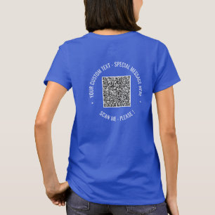  QR Code Info Texte T-shirt personnalisé moderne