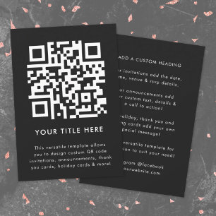 QR Code Invitation Versatile Scannable Invite