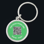 QR Code Keychain Add Special Message Surprise Gift<br><div class="desc">Choose Colours and Font - Your Special QR Code Info and Custom Text Personalized Modern Gift - Add Your QR Code - Image or Logo - photo / Text - Name or other info / message - Resize and Move or Remove / Add Elements - Image / Text with Customization...</div>