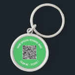 QR Code Keychain Add Special Message Surprise Gift<br><div class="desc">Choose Colours and Font - Your Special QR Code Info and Custom Text Personalized Modern Gift - Add Your QR Code - Image or Logo - photo / Text - Name or other info / message - Resize and Move or Remove / Add Elements - Image / Text with Customization...</div>