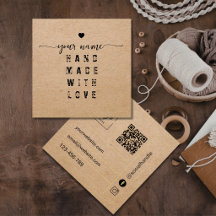 Qr Code Kraft Handmade with love