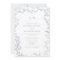 QR Code Leaf Dusty Blue Elegant Monogram Wedding